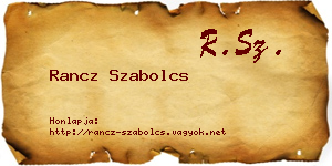 Rancz Szabolcs névjegykártya