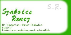 szabolcs rancz business card